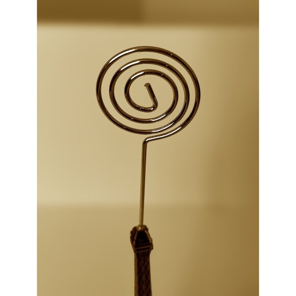 Elegant Paris Eiffel Tower Bronze Memo & Photo Metal Clip Holder - Picture 4 of 5